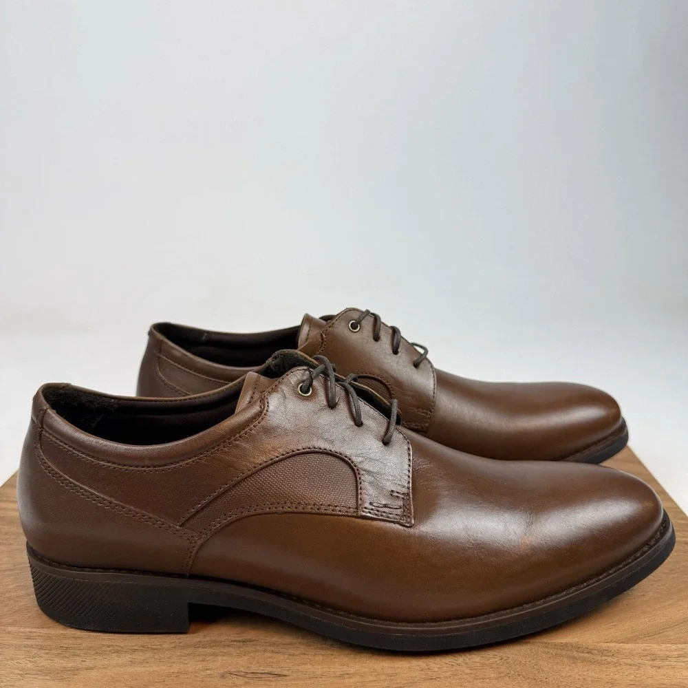 New Mens Johnston & Murphy Holcomb Waterproof Plain Toe Leather Oxfords Sz 11.5D